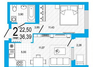 Продам двухкомнатную квартиру, 36.4 м2, Республика Башкортостан