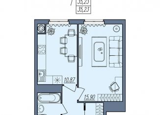 Продажа 1-ком. квартиры, 35.2 м2, Волгоград, Тракторозаводский район