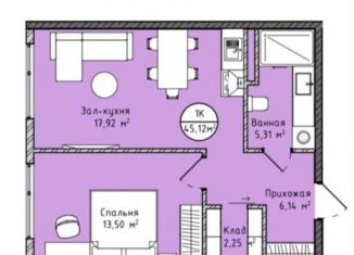 Продам 1-ком. квартиру, 45 м2, Махачкала