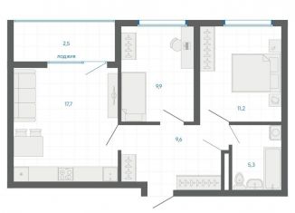 Продается 2-ком. квартира, 56.2 м2, Екатеринбург, метро Чкаловская, улица Академика Парина, 12/6