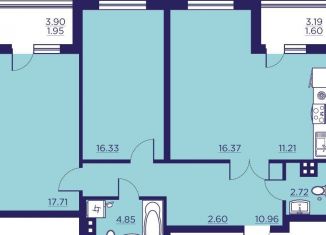 2-ком. квартира на продажу, 86.3 м2, Воронежская область, улица Ломоносова, 116/25