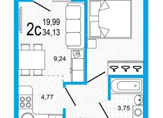 Продажа двухкомнатной квартиры, 34.1 м2, Республика Башкортостан