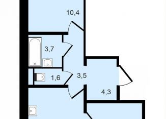 Продается 2-комнатная квартира, 56.9 м2, Воронеж