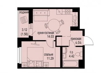 1-ком. квартира на продажу, 35.3 м2, Ленинградская область