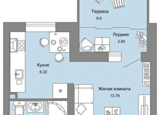 Продажа квартиры студии, 31 м2, Ульяновск, ЖК Ультраград, Юго-западная улица, 18