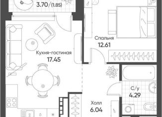 Продам 1-комнатную квартиру, 42.3 м2, Екатеринбург, метро Ботаническая