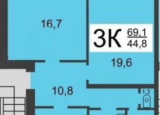 Продаю 3-ком. квартиру, 69 м2, Нижний Новгород, Комсомольская улица, 7, Автозаводский район