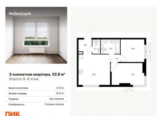 Продам 2-ком. квартиру, 52.8 м2, Москва, метро Тушинская