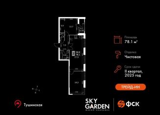 Продажа 3-комнатной квартиры, 78.1 м2, Москва