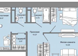 Продаю трехкомнатную квартиру, 66 м2, Ульяновск, Заволжский район, улица Генерала Кашубы, 4