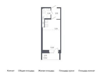 Продам квартиру студию, 22.8 м2, Колпино, улица Севастьянова, 32к2