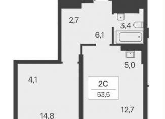 Продаю 2-комнатную квартиру, 53.5 м2, Новосибирск, метро Сибирская