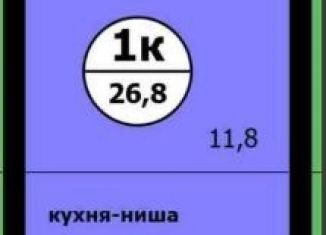 Продажа квартиры студии, 26.8 м2, Красноярск, Ленинский район, Вишнёвая улица