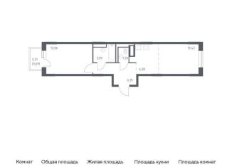 Продается 1-комнатная квартира, 40 м2, Ленинградская область, жилой комплекс Квартал Лаголово, 1