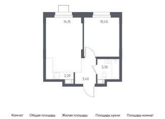 Продажа 1-комнатной квартиры, 33.4 м2, Люберцы, жилой комплекс Люберцы 2020, к70, ЖК Люберцы 2020