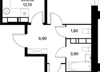 Продам 2-комнатную квартиру, 57.9 м2, Ростовская область