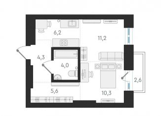 Продается квартира студия, 41.6 м2, Новосибирск, Плановая улица, 60А