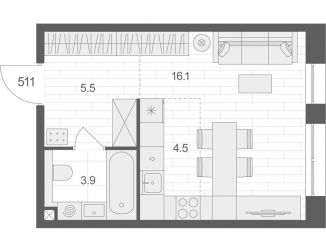 Продам квартиру студию, 30 м2, Москва, ВАО, Электрозаводская улица, 60