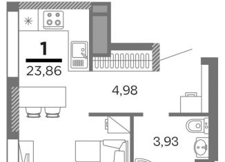 Продажа квартиры студии, 23.9 м2, Рязань