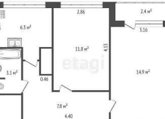 Продам 2-ком. квартиру, 43.9 м2, Санкт-Петербург, улица Маршала Казакова, 10к1Г, муниципальный округ Красненькая Речка