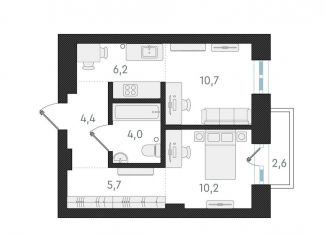 Продам квартиру студию, 41.2 м2, Новосибирск, Плановая улица, 60А