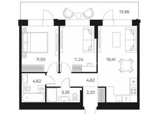 2-комнатная квартира на продажу, 71 м2, Москва, Автозаводская улица, 26