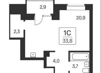 Продам 1-ком. квартиру, 33.8 м2, Новосибирск, метро Сибирская