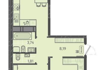 Продажа 2-комнатной квартиры, 64.4 м2, Краснодар