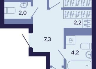 Продам двухкомнатную квартиру, 54 м2, Саха (Якутия), Новопортовская улица, 1А/1