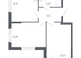 Продается 2-комнатная квартира, 49.6 м2, Санкт-Петербург, жилой комплекс Сандэй, 7.2