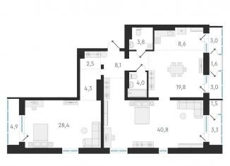 Продаю 2-комнатную квартиру, 120.3 м2, Новосибирск, улица Аэропорт, 49/2