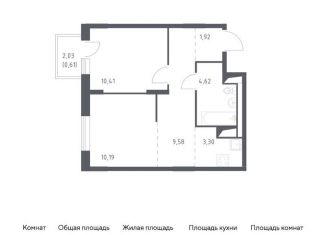 Продаю 1-ком. квартиру, 40.6 м2, Ленинградская область, жилой комплекс Квартал Лаголово, 2