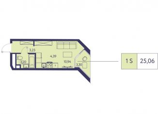 Продам 1-ком. квартиру, 25.1 м2, посёлок городского типа Ливадия