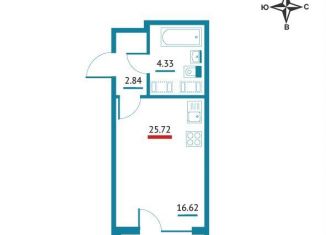 Продажа квартиры студии, 25.7 м2, Мурино