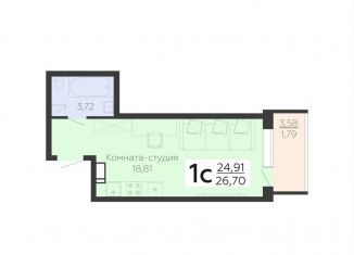 Продается 1-комнатная квартира, 26.7 м2, Воронеж, Коминтерновский район, улица Независимости, 78