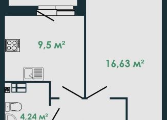 Продается однокомнатная квартира, 37.5 м2, Верхняя Пышма, улица Калинина, 33