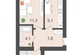 Продается двухкомнатная квартира, 47.6 м2, посёлок Голубево, Лазурная улица, 29к5