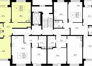 Продажа 2-комнатной квартиры, 63.5 м2, деревня Скотное, Рождественская улица, 2