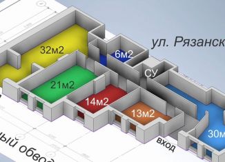 Сдается помещение свободного назначения, 6 м2, Тула, Рязанская улица, 17