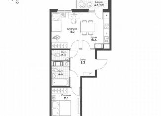 Продаю 2-ком. квартиру, 48.9 м2, посёлок Шушары