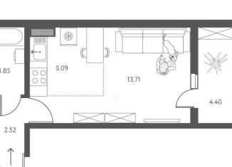 Продаю квартиру студию, 27.4 м2, Липецк, улица Перова, 2Д