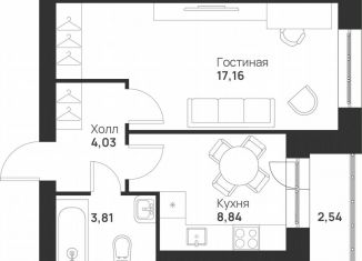 Продается однокомнатная квартира, 36.4 м2, Тула, улица Героя России Зиничева, 8