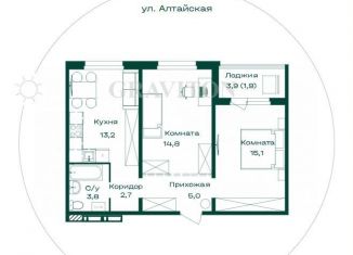 2-ком. квартира на продажу, 56.5 м2, село Майма, Алтайская улица, 2к2