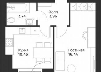 Продается однокомнатная квартира, 37.3 м2, Тула, улица Героя России Зиничева, 8