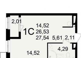 1-ком. квартира на продажу, 35.2 м2, Рязань