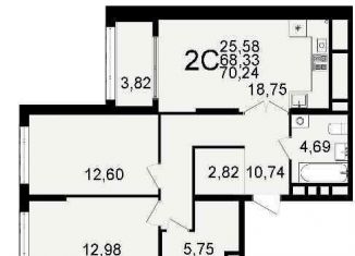 Продажа 1-комнатной квартиры, 40.6 м2, Рязань