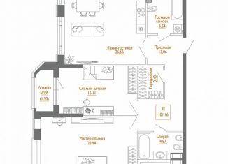 Продается 2-ком. квартира, 99.7 м2, Санкт-Петербург, Василеостровский район, 11-я линия Васильевского острова, 56