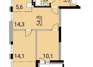 Продажа 2-комнатной квартиры, 54.3 м2, Республика Башкортостан