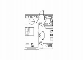 Продажа однокомнатной квартиры, 46.5 м2, Ростов-на-Дону, Усадебная улица, 2А, ЖК Берёзовая роща