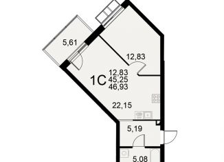 Продается 1-ком. квартира, 46.9 м2, Тула, Хлебная площадь